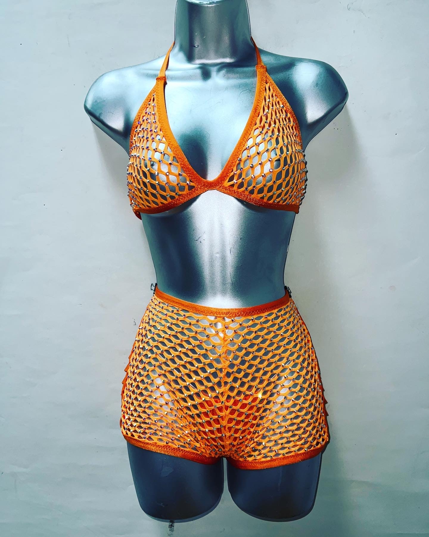 Three Piece Slit Back Short Set