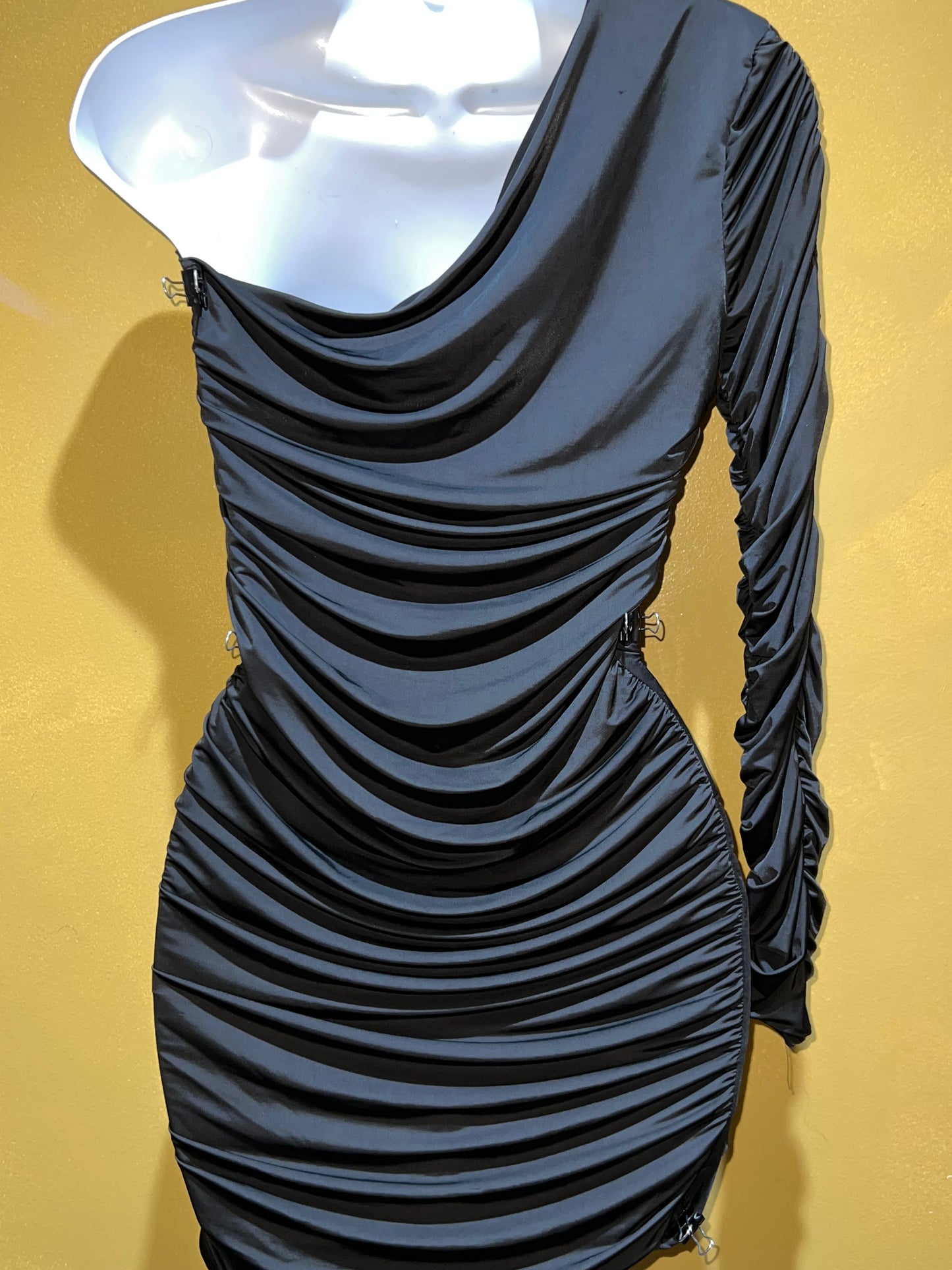 Blk Ruched Dress