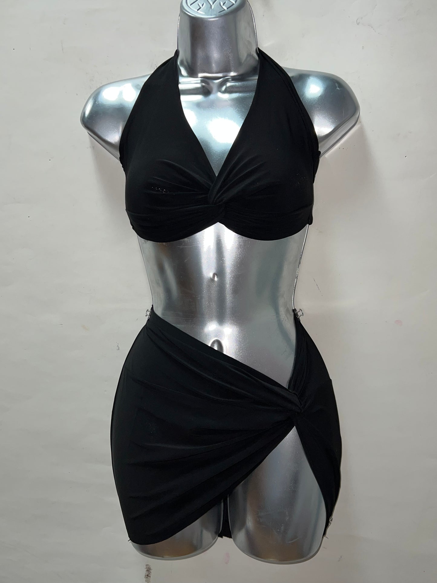 Two Piece Blk Skirt Set