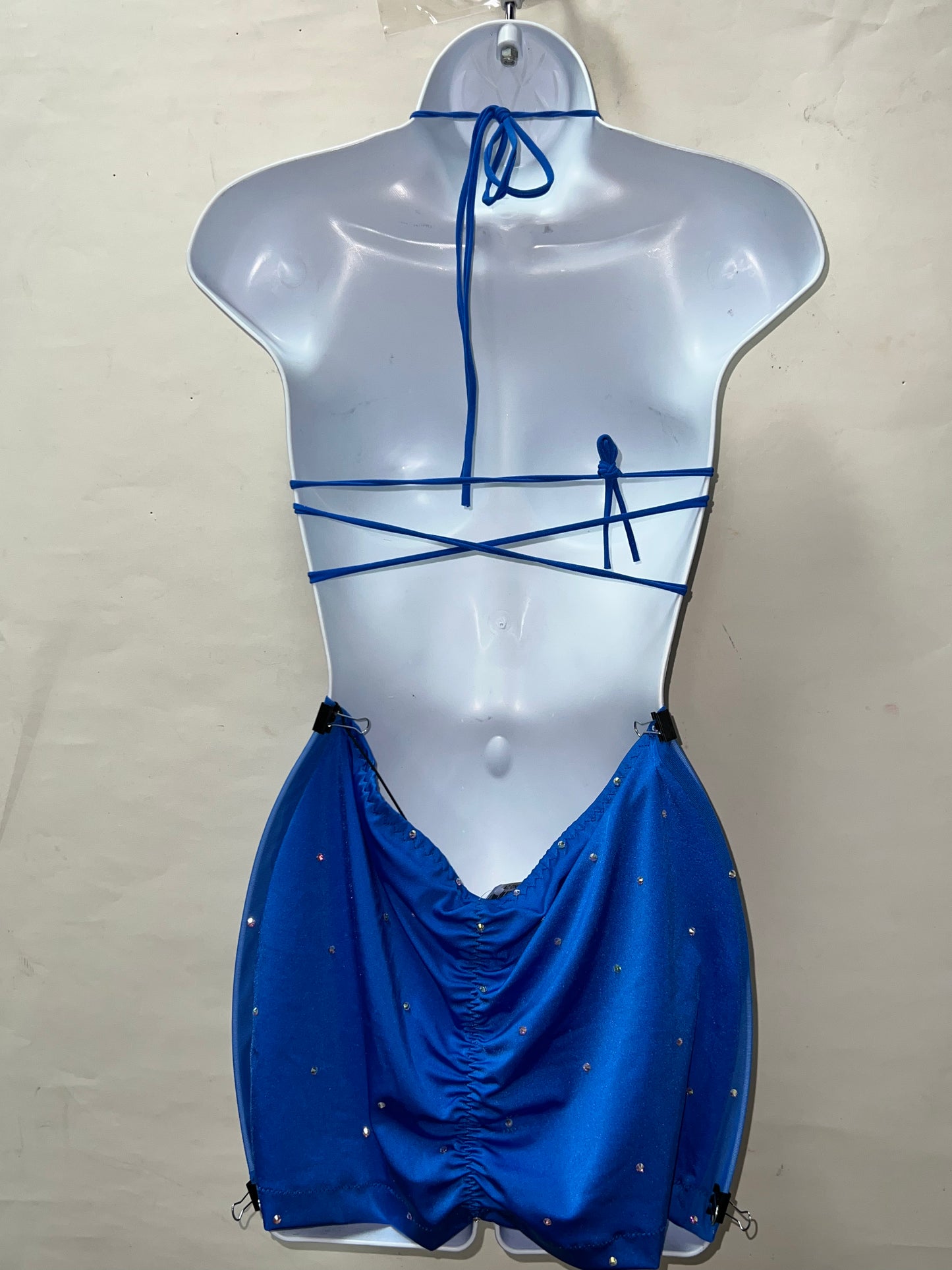 Three Piece Blue Skirt Set