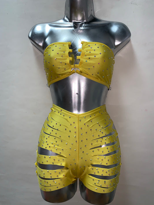 Two Piece Short Set Slits