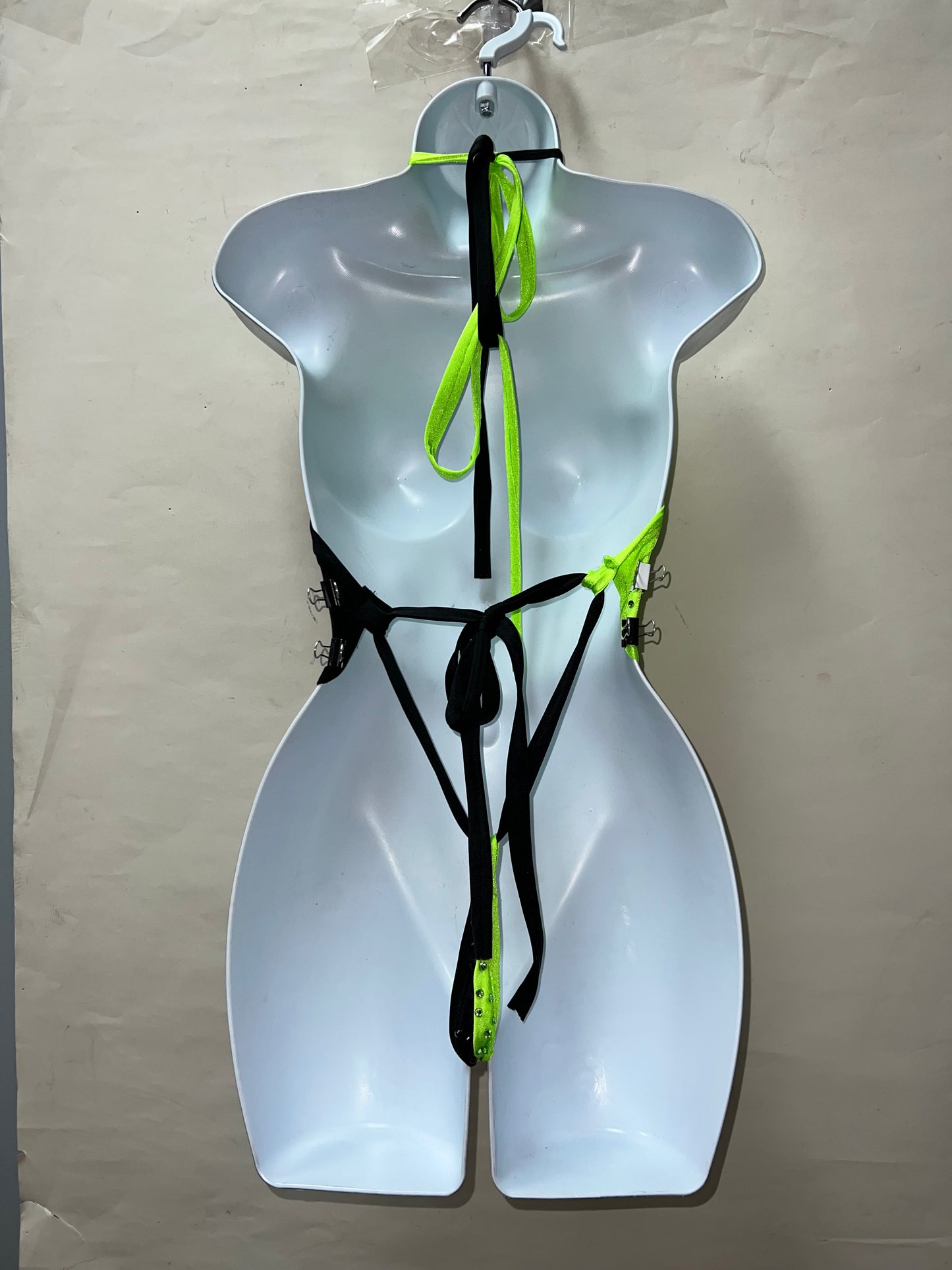 Two-Tone Rhinestone One Piece Ensemble