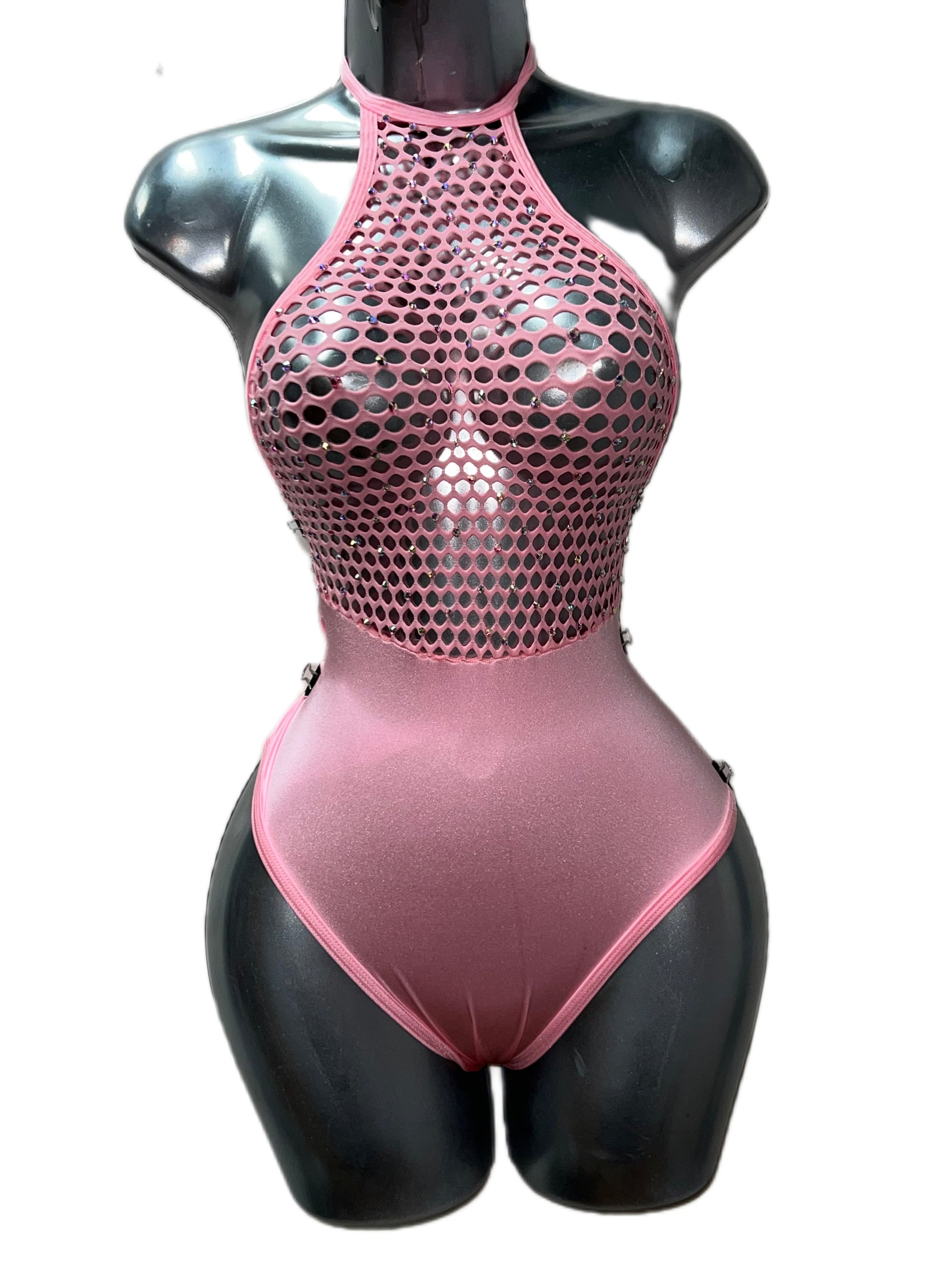 sexy pink fishnet bodysuit PinkCherry From a Distance Remote Panty Vibe – PinkCherry main image 1