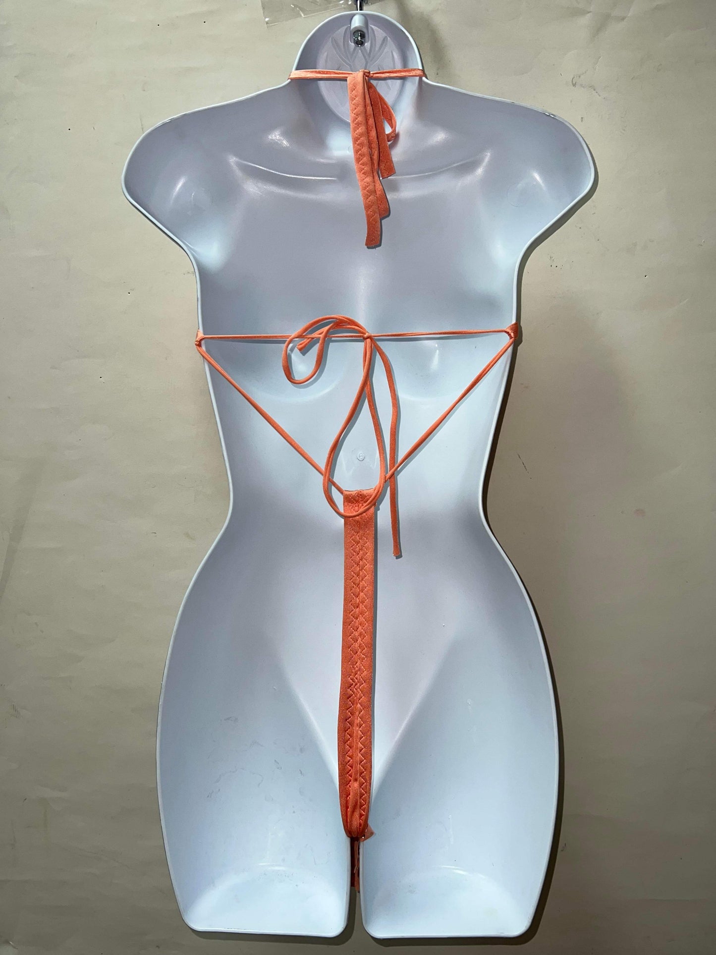 PEACH FRINGE ONE PIECE