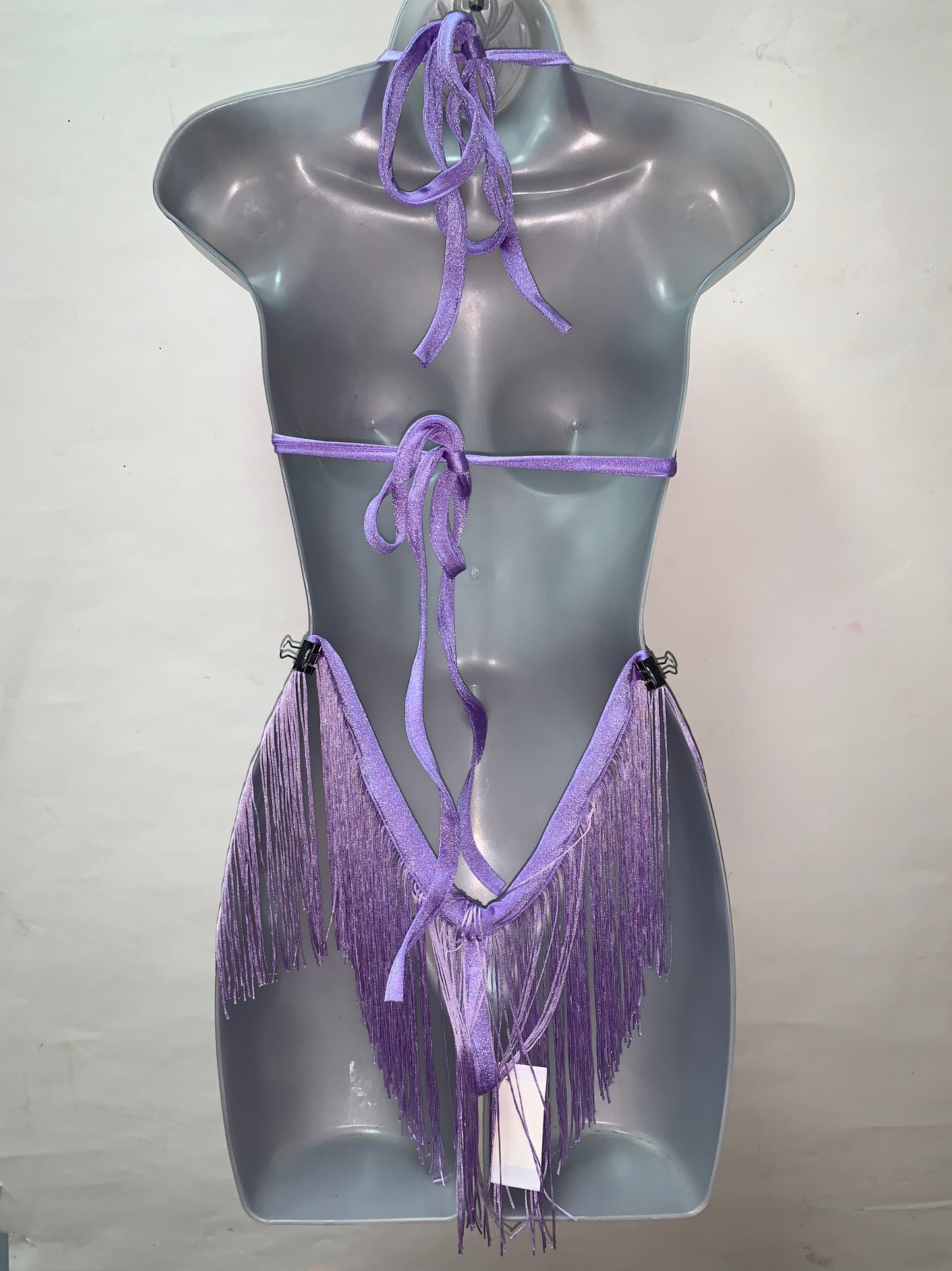 LAVENDER FRINGE TWO PIECE