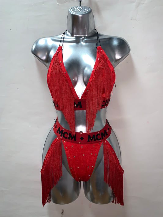 Two Piece Short Set with Fringes