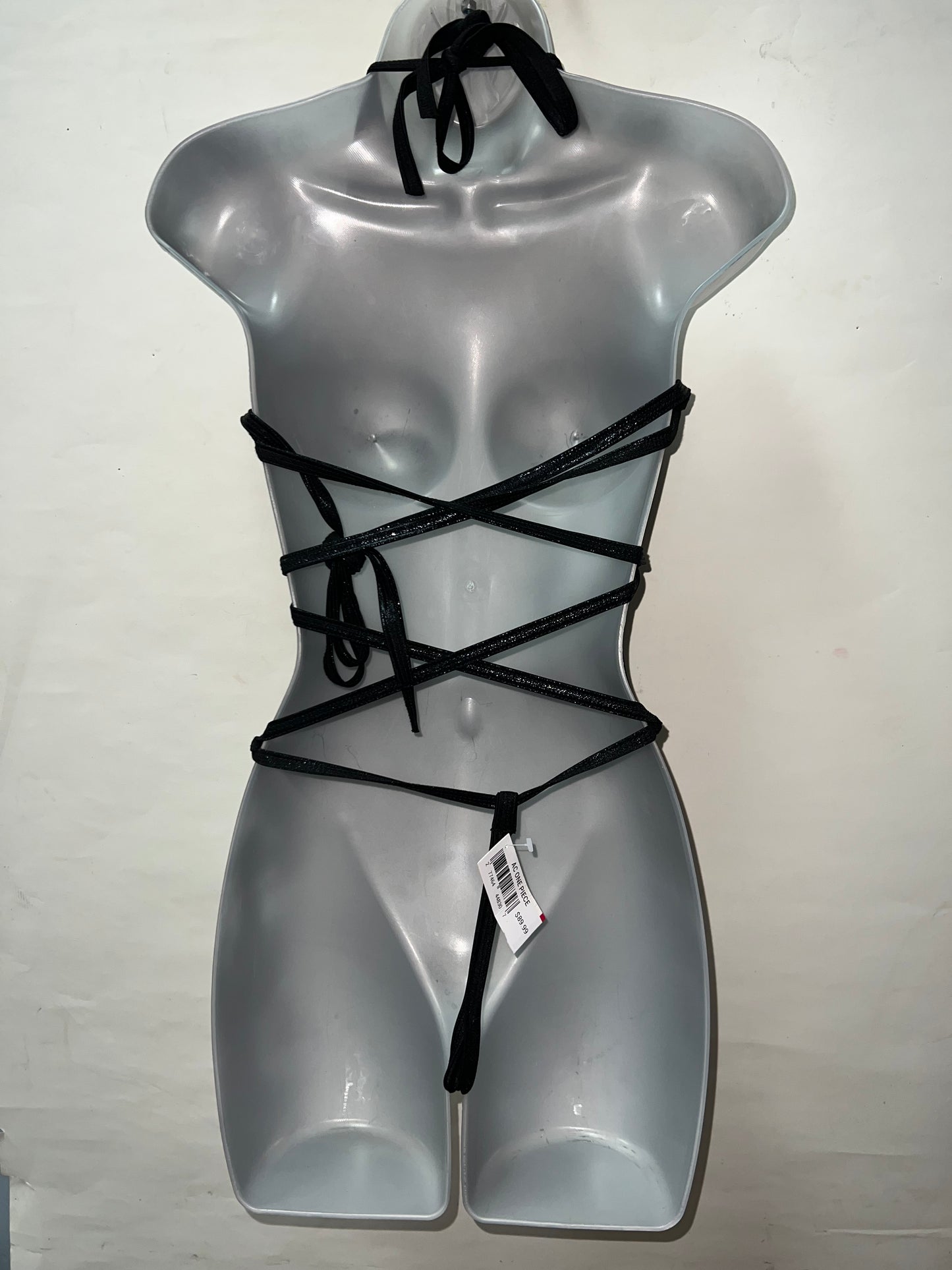 Blk One Piece Rhinestone Ensemble