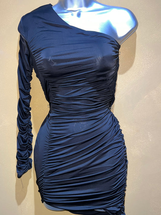 Blk Ruched Dress