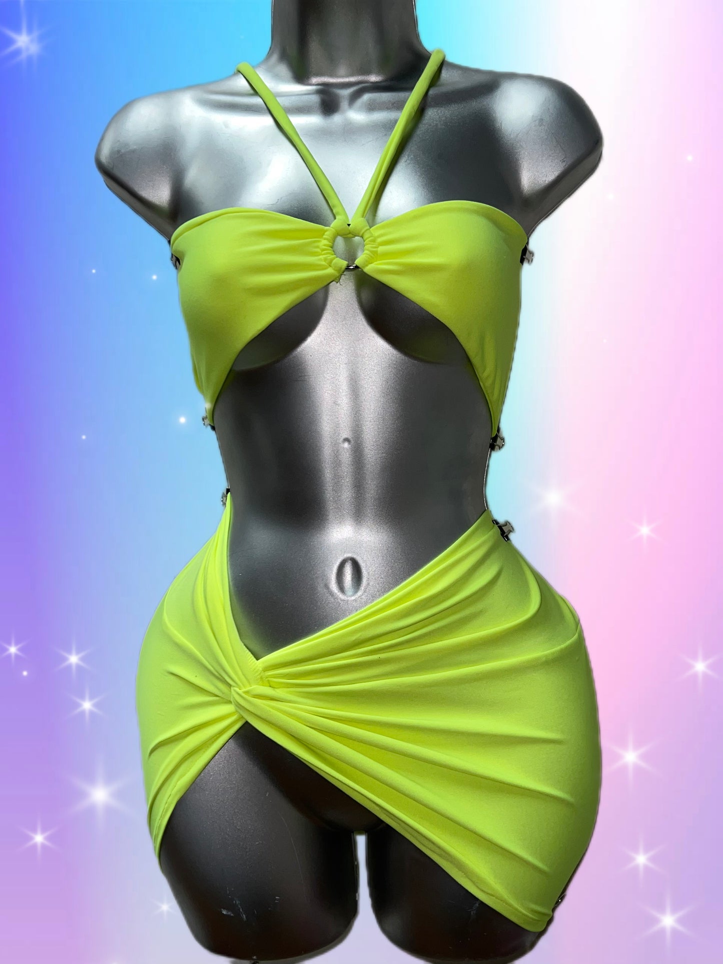 Tubed Neon Mini Dress