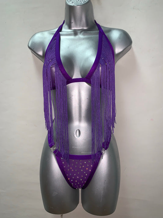 PURPLE FRINGE TWO PIECE SET