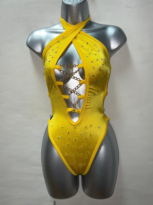 One Piece Rhinestone Ensemble
