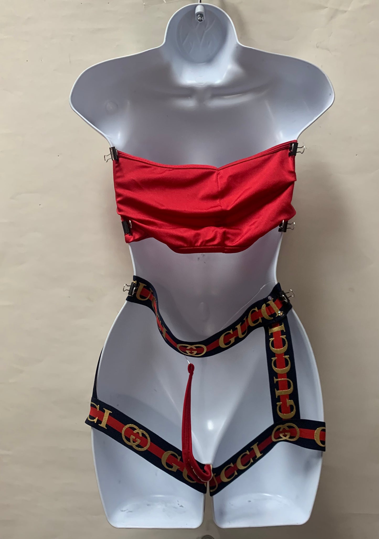 Two Piece Red Chap Set
