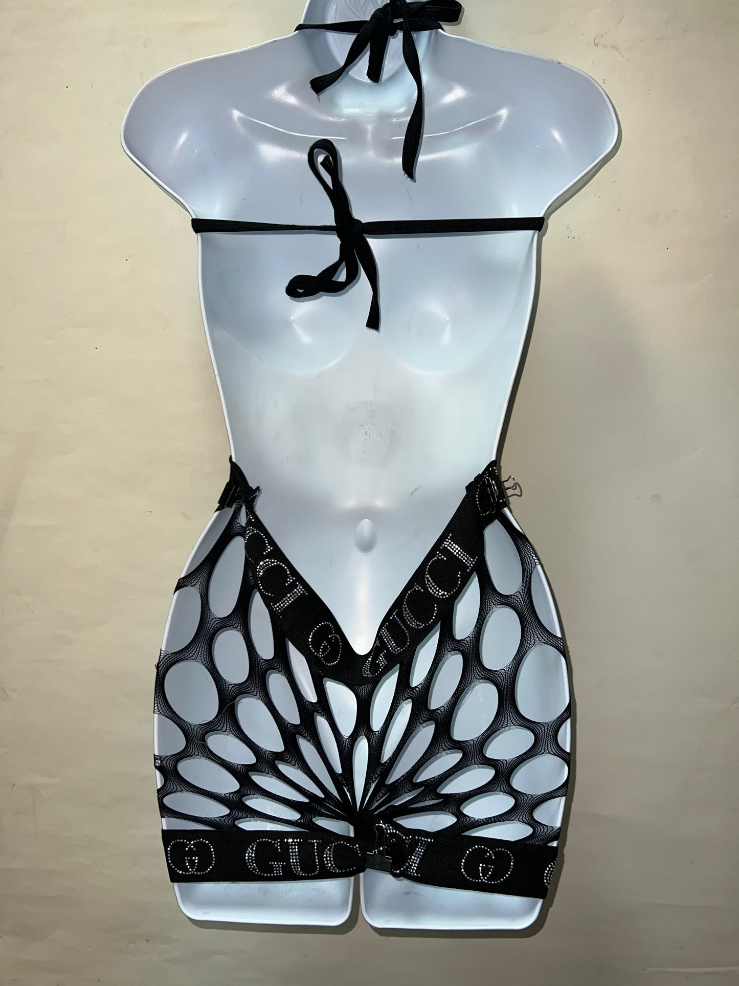 One Piece Chained Booty Short Set