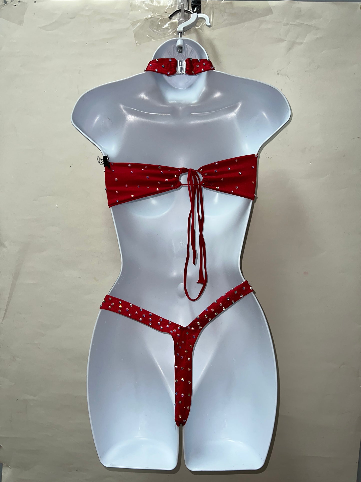 Theee Piece Red Bow Too Set