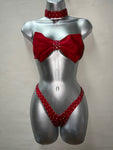Theee Piece Red Bow Too Set