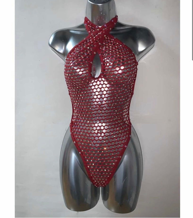 One Piece Rhinestone Ensemble