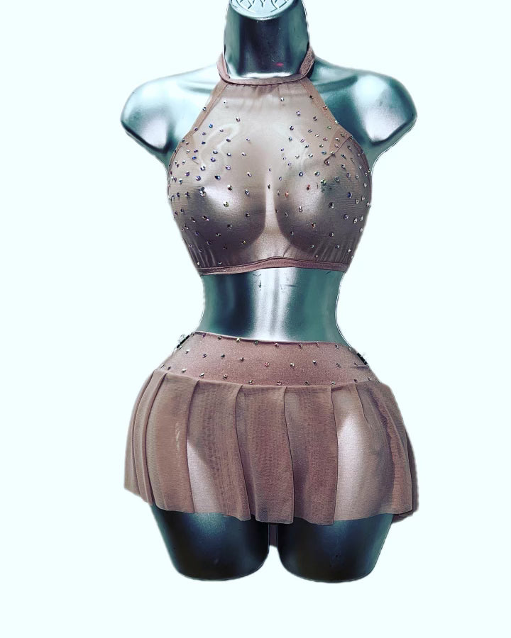 CHAMPAGNE SKIRT SET