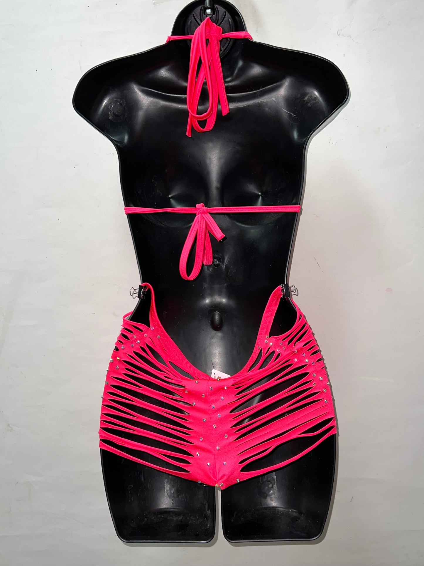 TWO PIECE CHEETAH PINK SHORTS