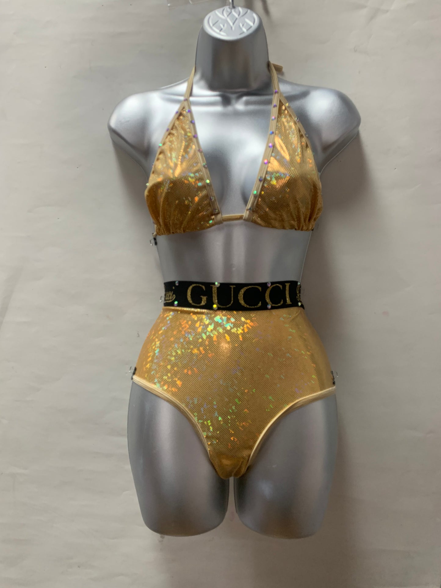 Two Piece Triangle Top Short Set