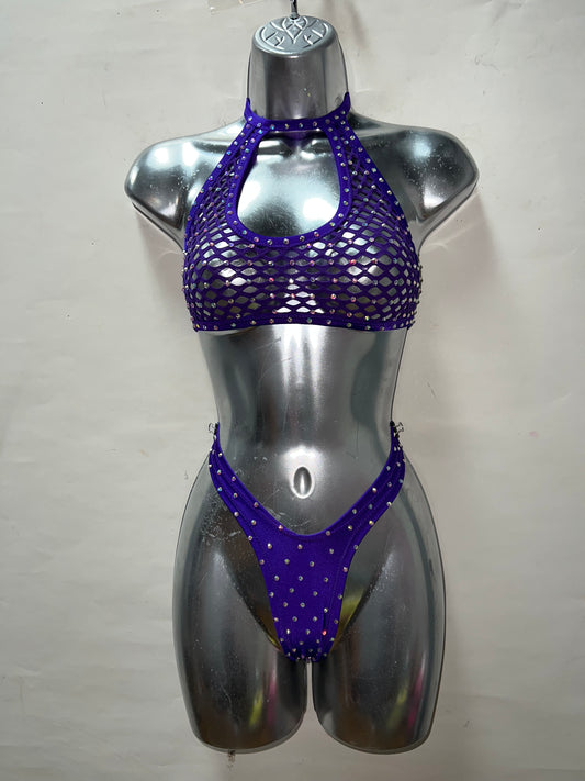 Two Piece Purple Short Set