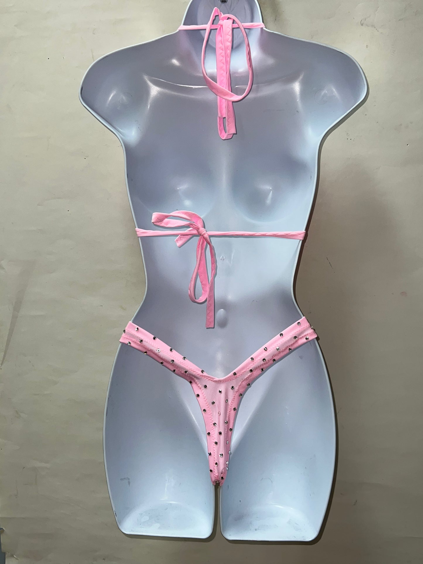 Two Piece Pink Fringe Set