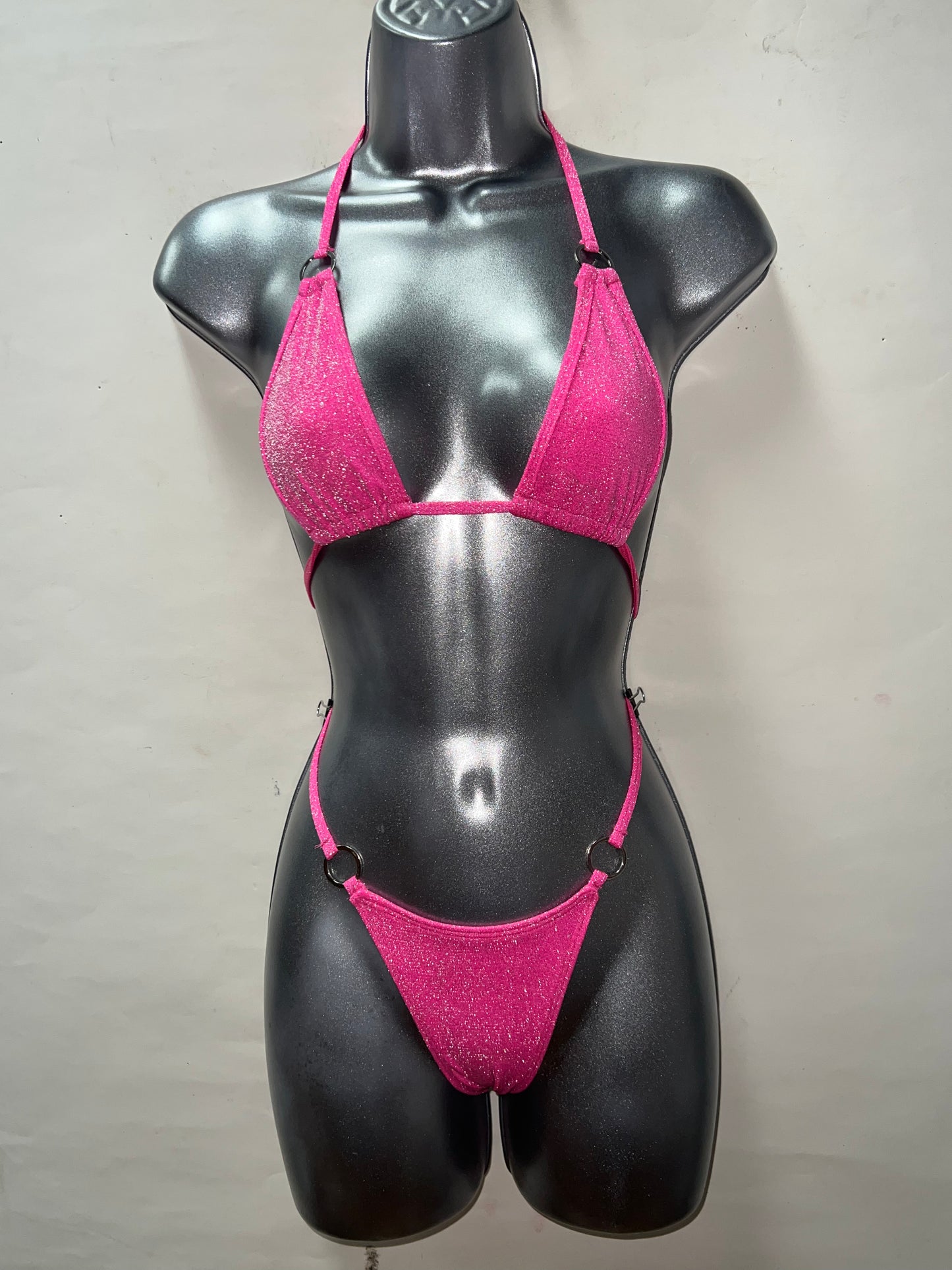 Two Piece Pink Lurex Set