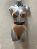 Two Piece Nude Short Set