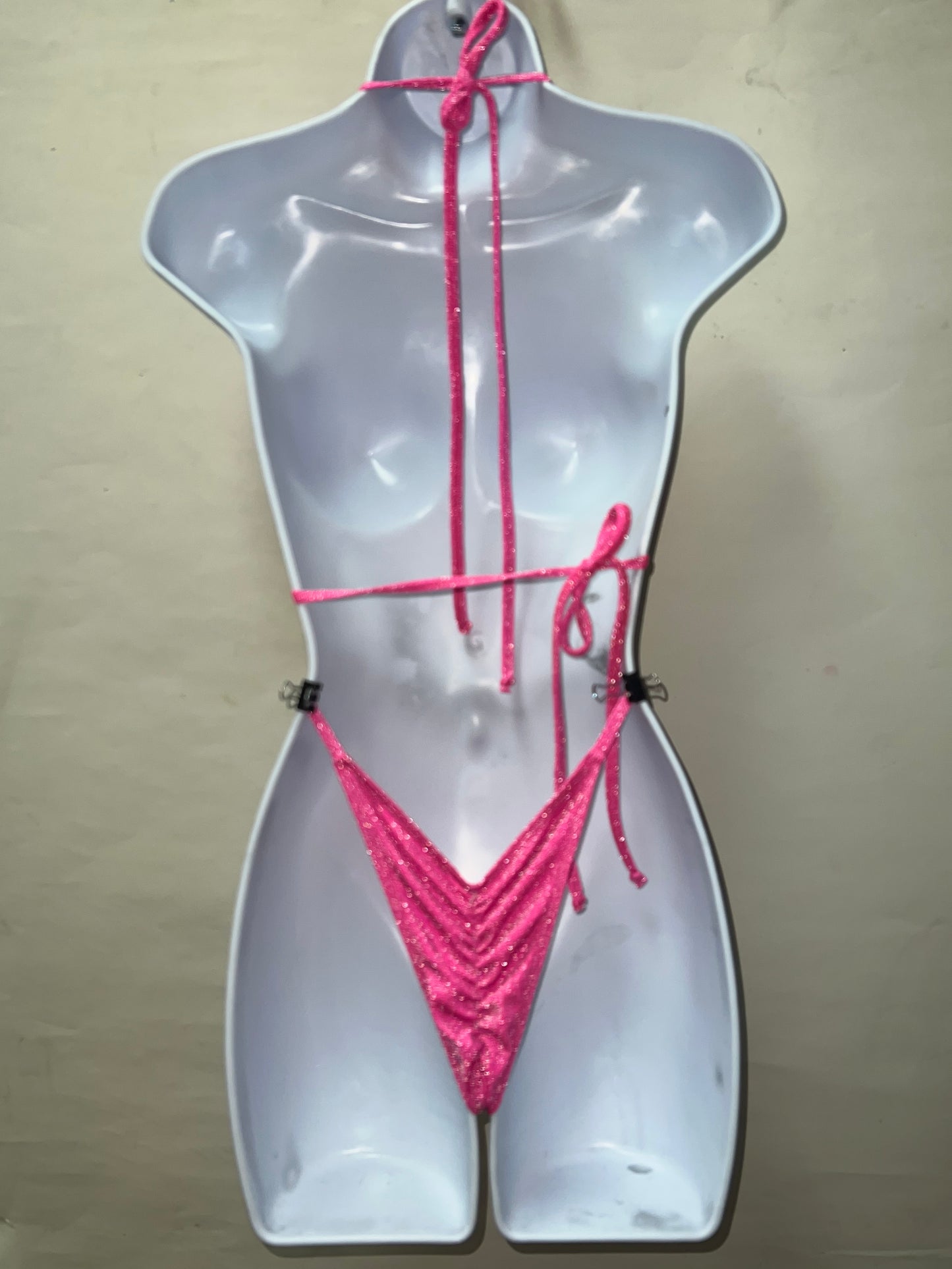 Two Piece Pink Lurex Set