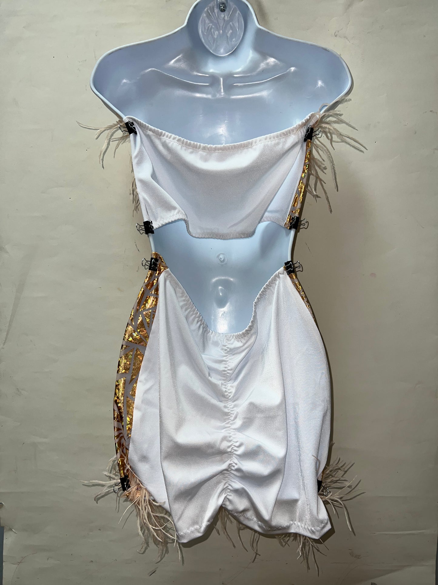 Two Piece Fur Dress Set