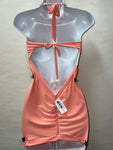 Rhinestone Peach Dress