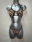 Two Piece Leopard Thong Set