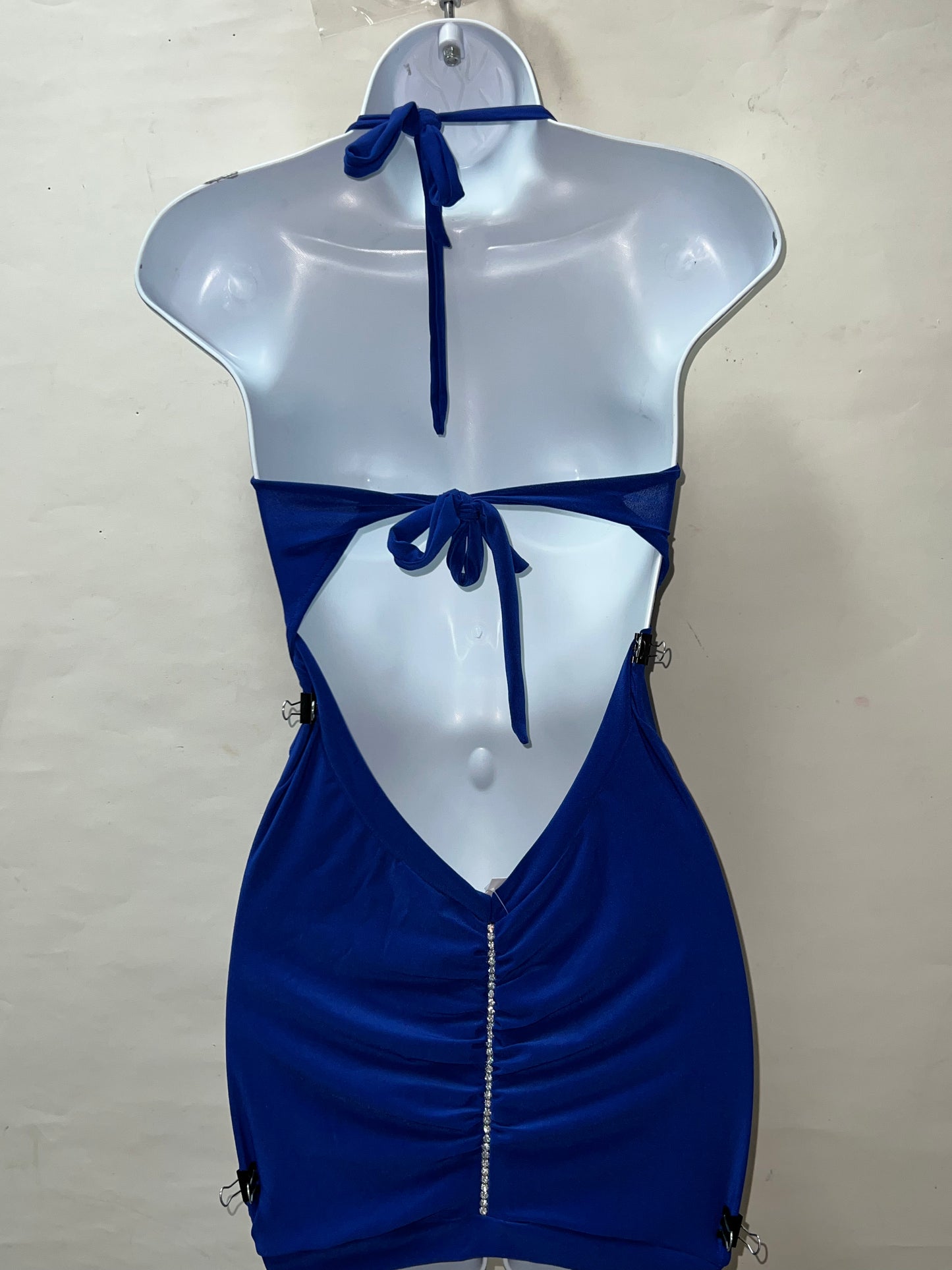 Rhinestone Blue Dress