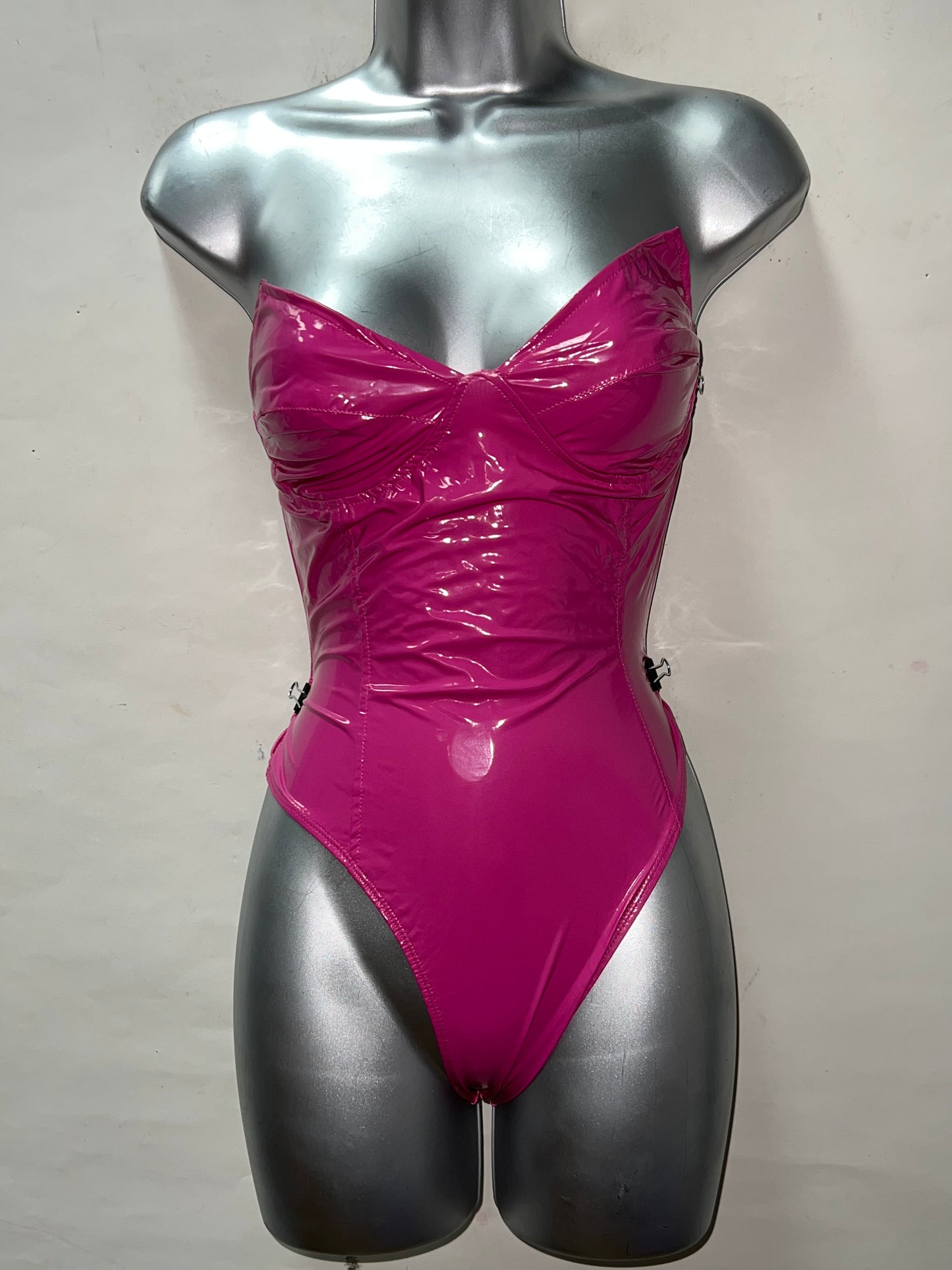 Pink Vinyl One Piece Ensemble