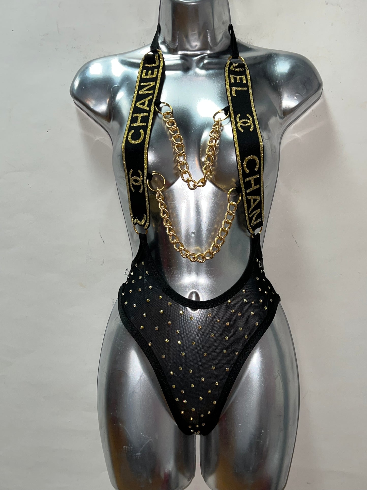 One Piece Chain Suspenders Set