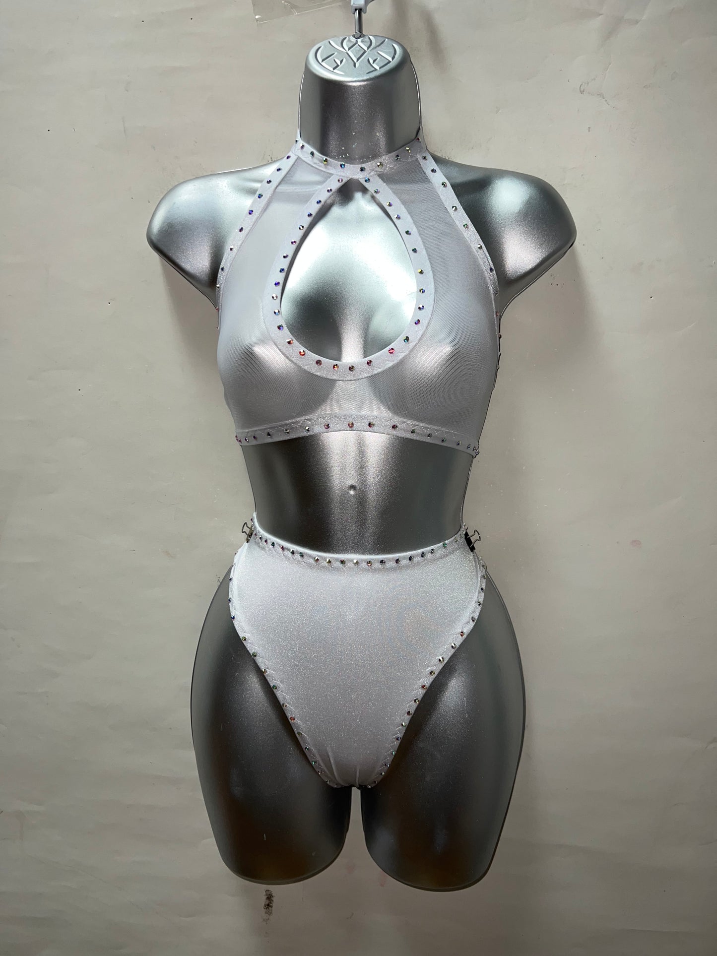 Two Piece White High Waist Set