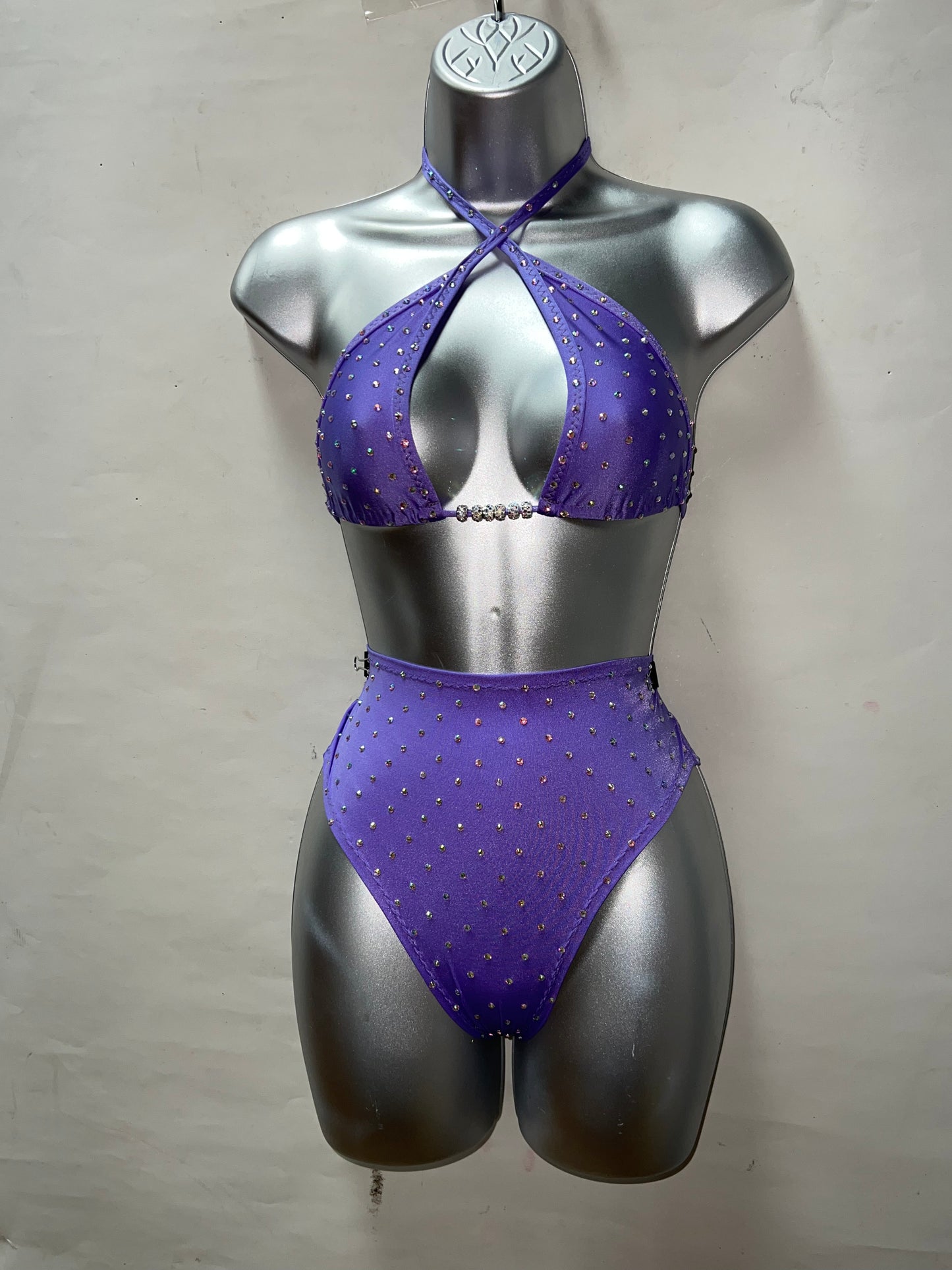 Two Piece Purple High Waist Set