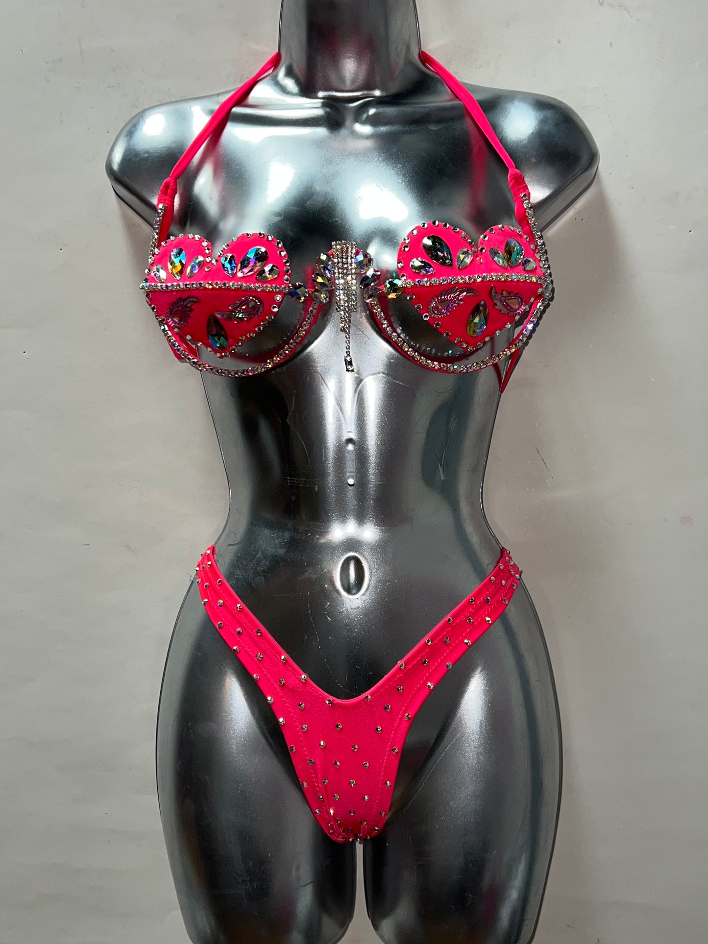 Rhinestone Bra Set