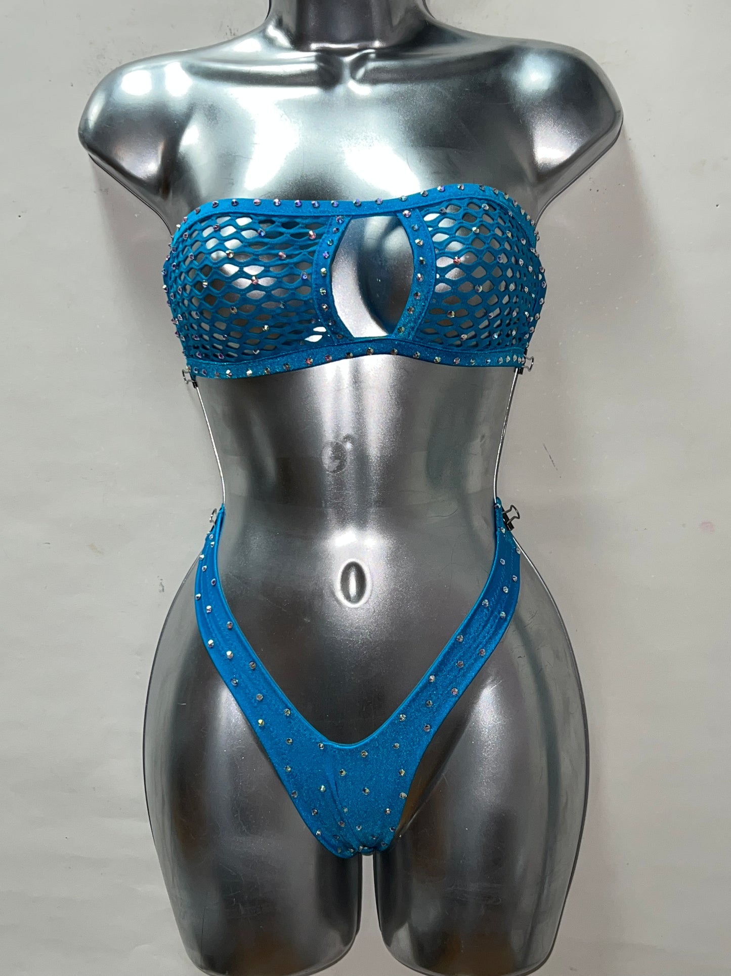 Two Piece Blue Square Top Set