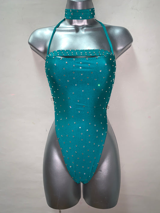 BLUE ONE PIECE BODYSUIT