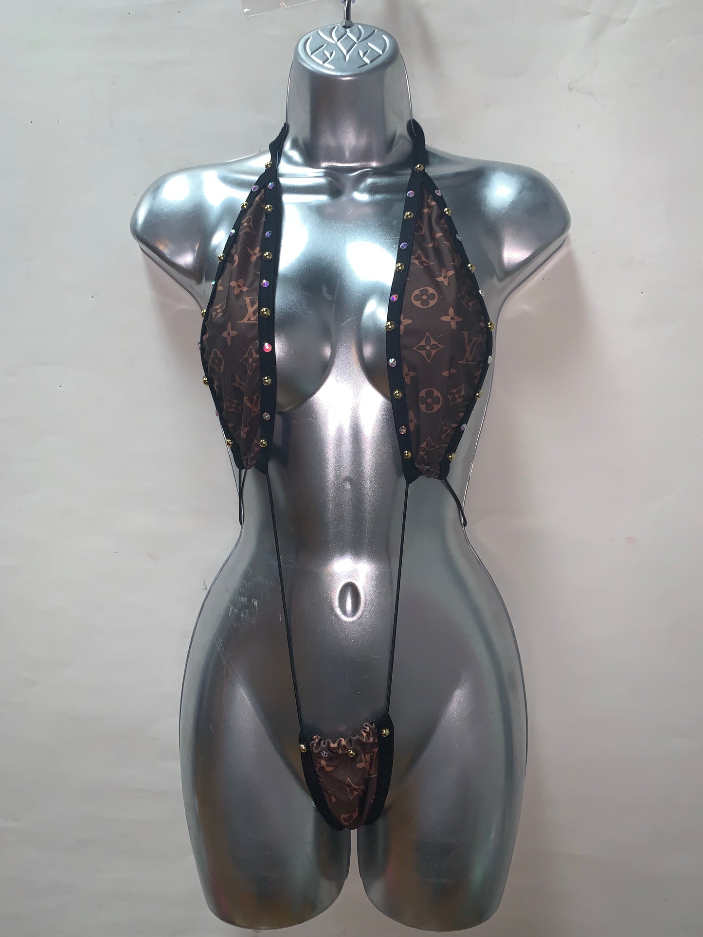 One Piece Rhinestone Slingshot