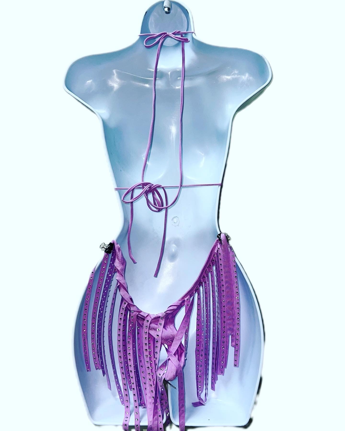 Two Piece Lavender Fringe Set