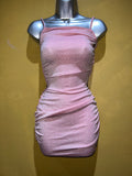 Baby Pink Ruched Dress