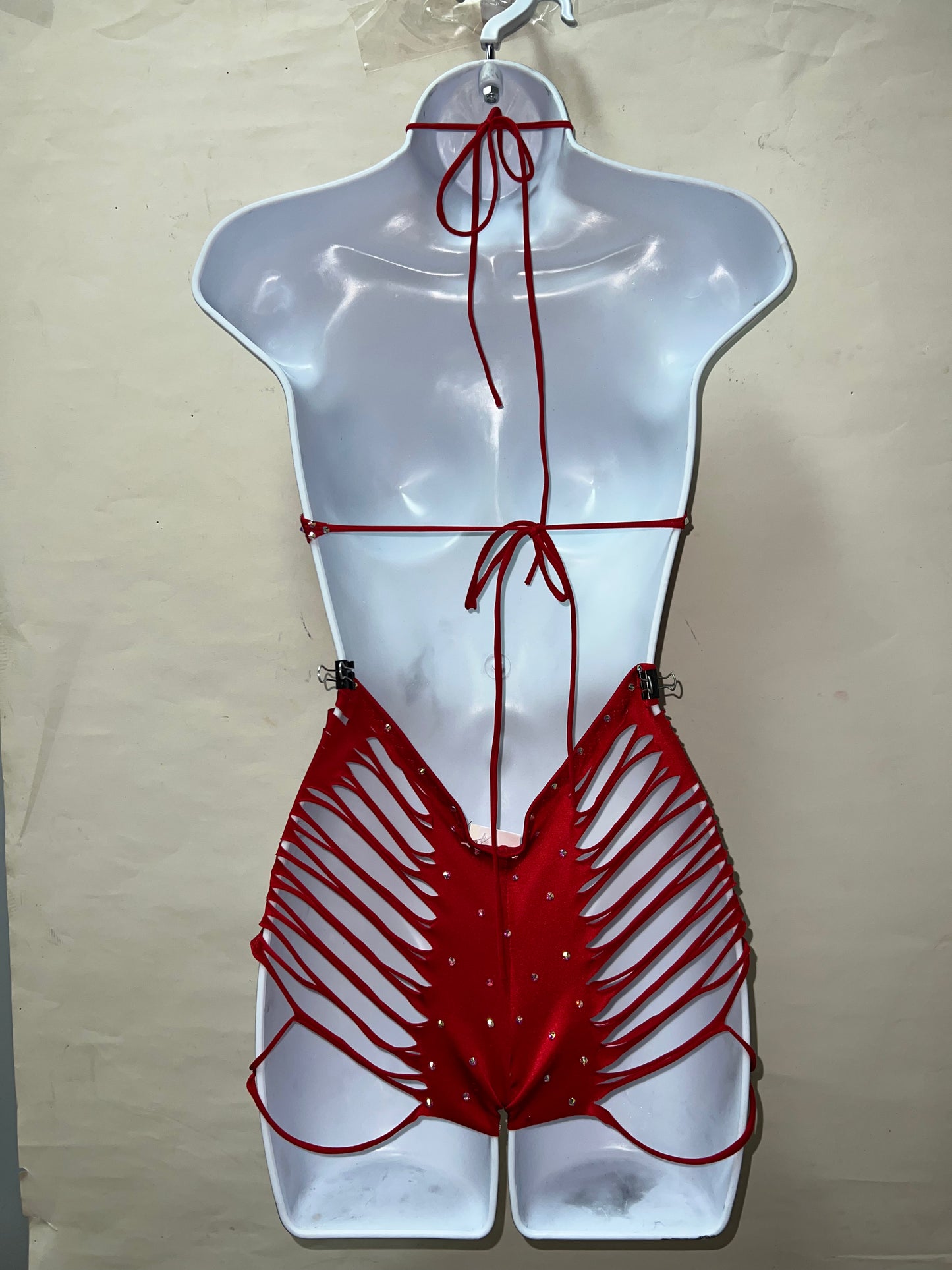 Two Piece High Waist Slit Short Set