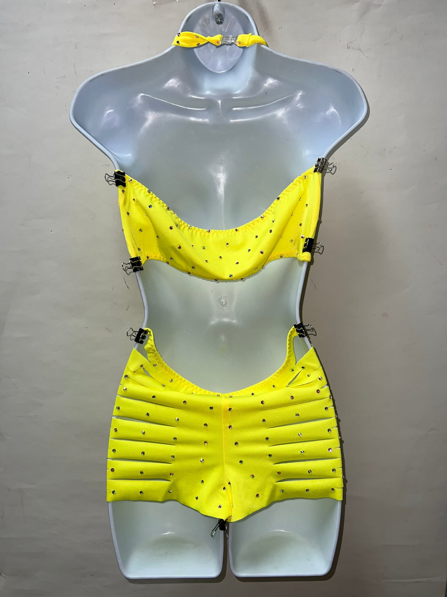 Two Piece High Waist Slit Short Set