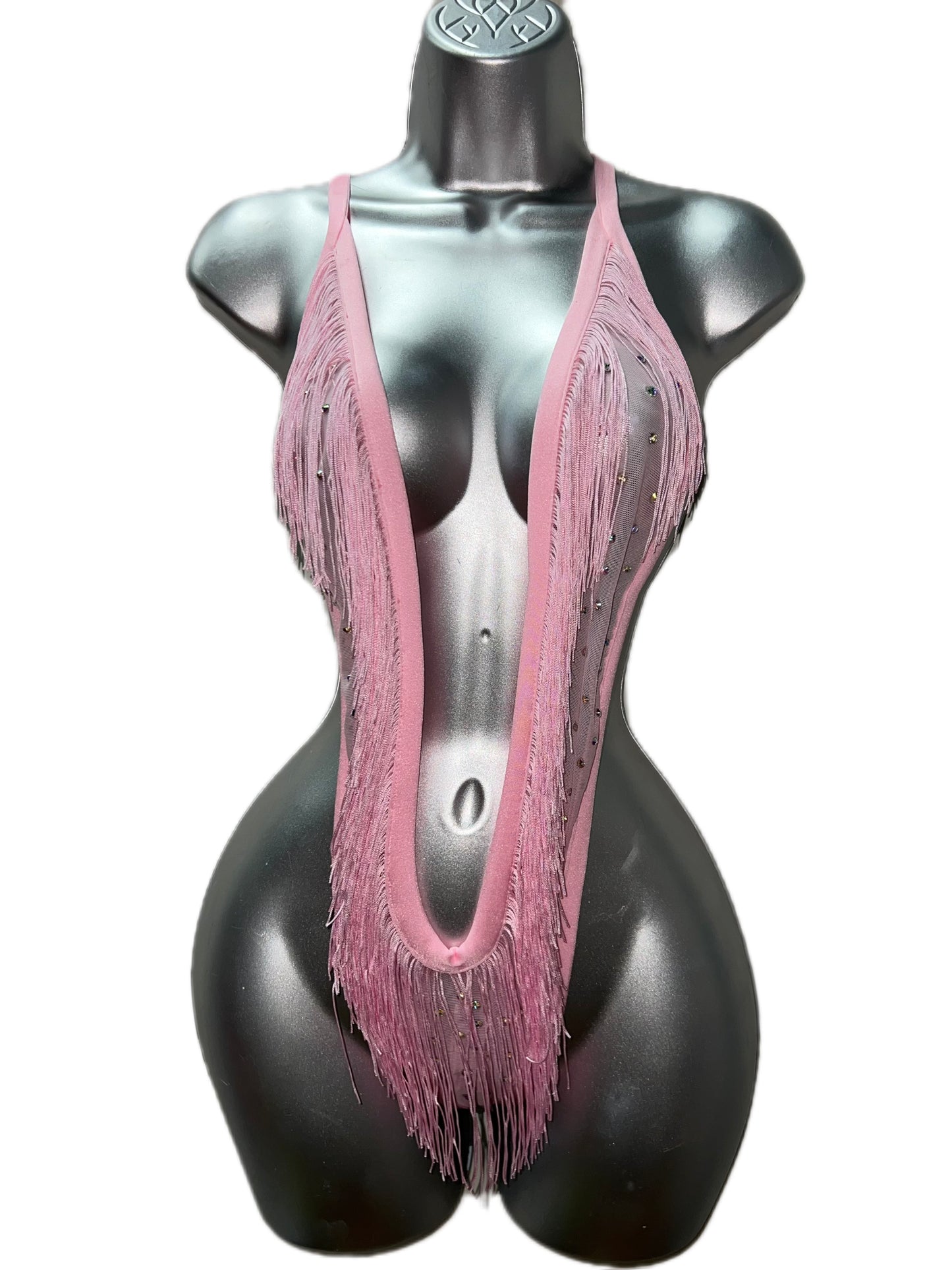 PINK FRINGE ONE PIECE