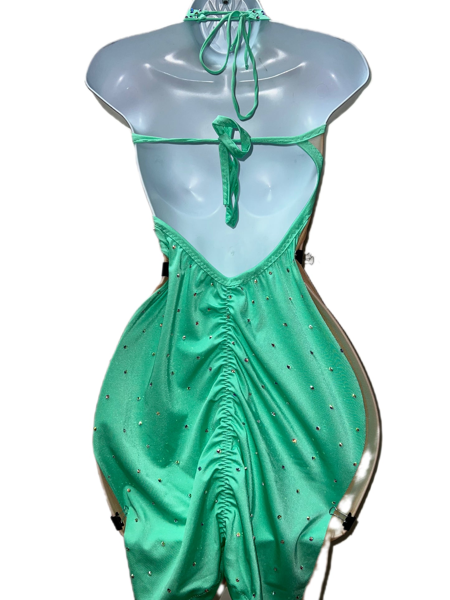 Rhinestone Lycra/Mesh Dress