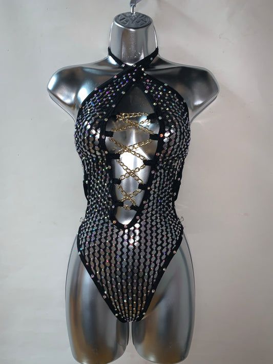 One Piece Rhinestone Ensemble