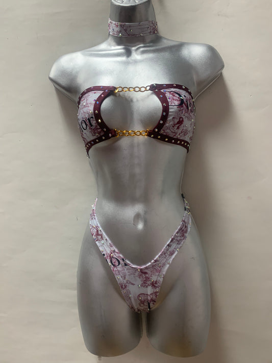 Two Piece Chain Short Set