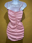 Baby Pink Ruched Dress