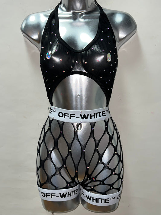 One Piece Mesh/Fisnet Ensemble